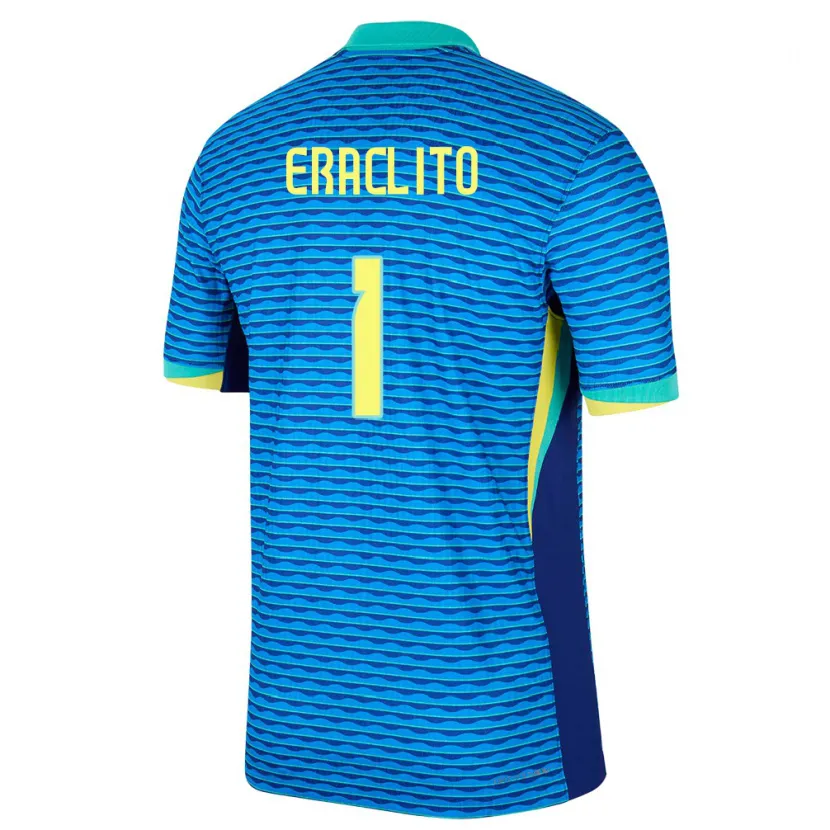 Danxen Enfant Maillot Brésil Marcelo Eraclito #1 Bleu Tenues Extérieur 24-26 T-Shirt