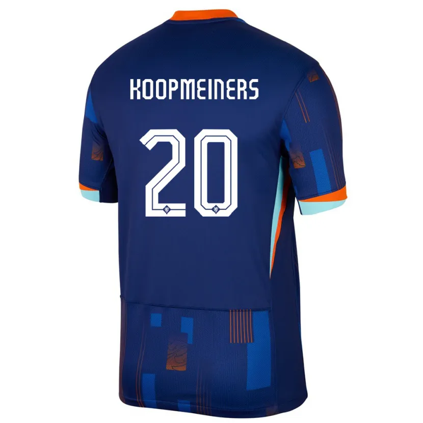 Danxen Enfant Maillot Pays-Bas Teun Koopmeiners #20 Bleu Tenues Extérieur 24-26 T-Shirt