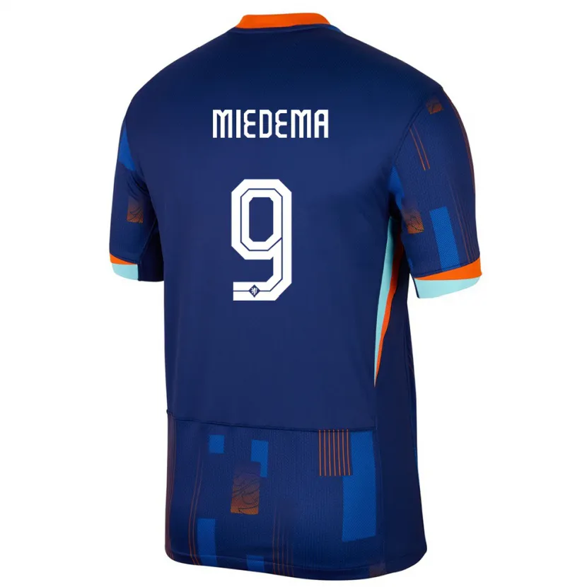 Danxen Enfant Maillot Pays-Bas Vivianne Miedema #9 Bleu Tenues Extérieur 24-26 T-Shirt