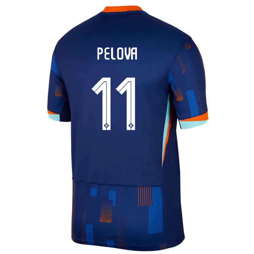 Danxen Enfant Maillot Pays-Bas Victoria Pelova #11 Bleu Tenues Extérieur 24-26 T-Shirt