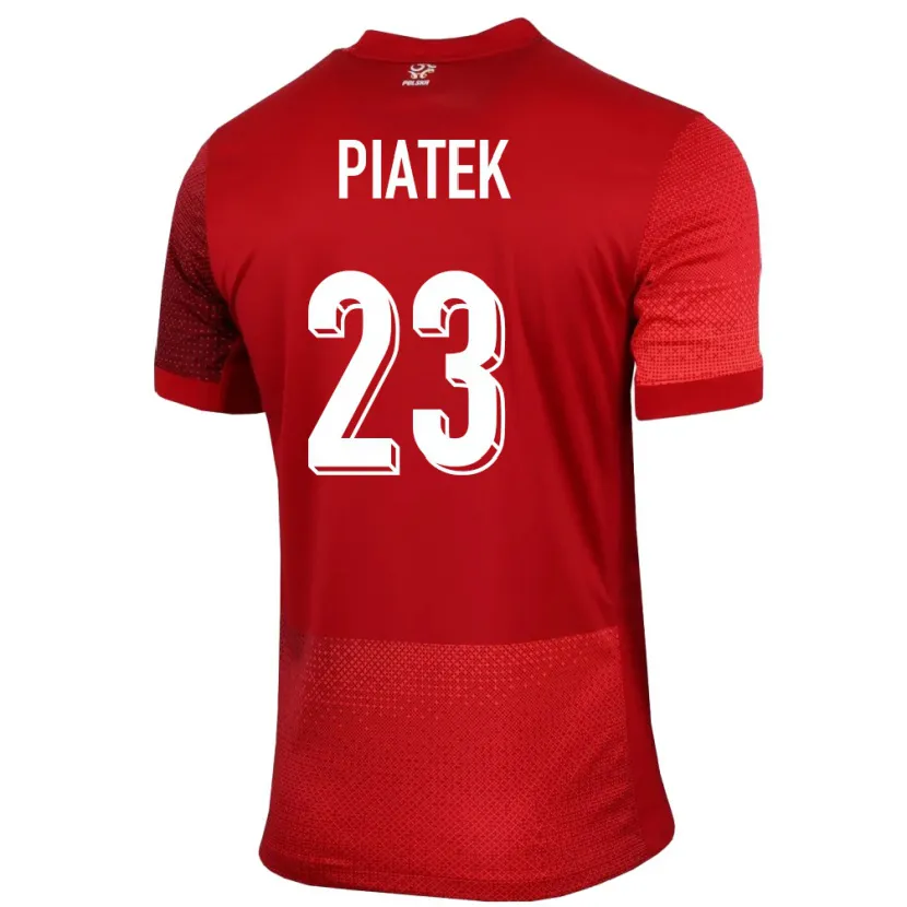 Danxen Enfant Maillot Pologne Krzysztof Piatek #23 Rouge Tenues Extérieur 24-26 T-Shirt