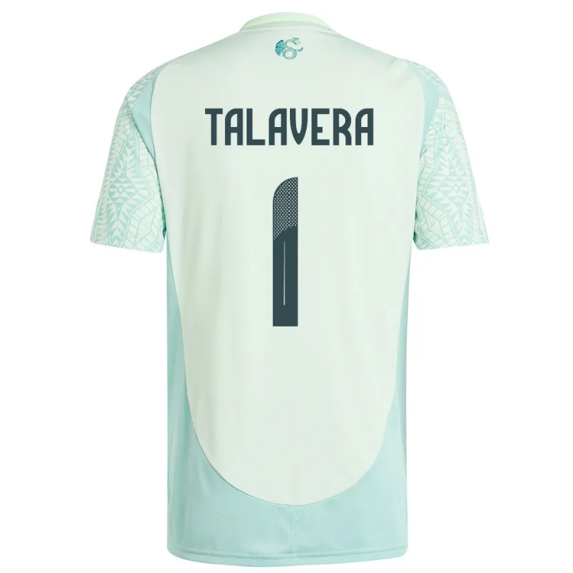 Danxen Enfant Maillot Mexique Alfredo Talavera #1 Lin Vert Tenues Extérieur 24-26 T-Shirt