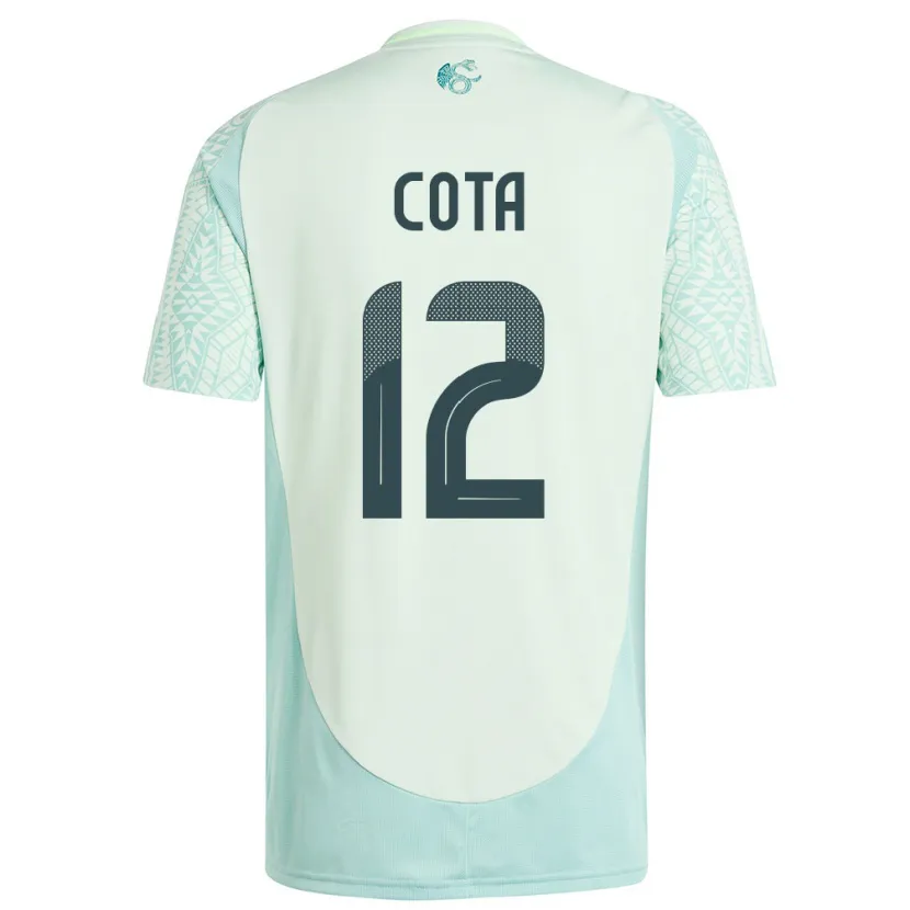 Danxen Enfant Maillot Mexique Rodolfo Cota #12 Lin Vert Tenues Extérieur 24-26 T-Shirt