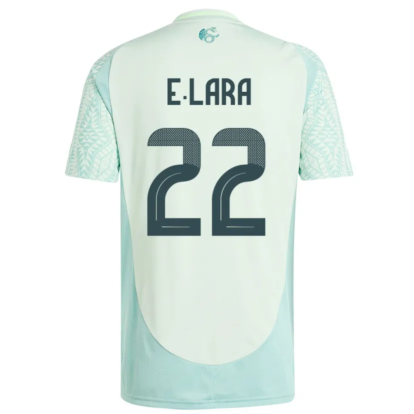 Danxen Enfant Maillot Mexique Emilio Lara #22 Lin Vert Tenues Extérieur 24-26 T-Shirt