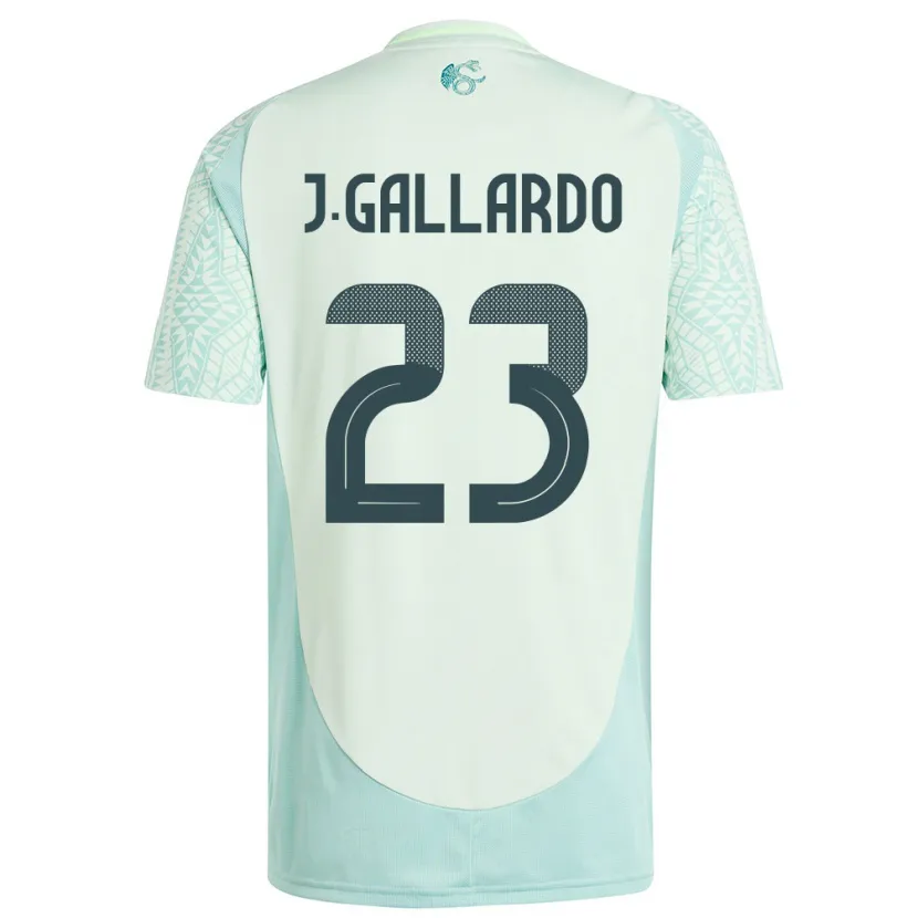 Danxen Enfant Maillot Mexique Jesus Gallardo #23 Lin Vert Tenues Extérieur 24-26 T-Shirt