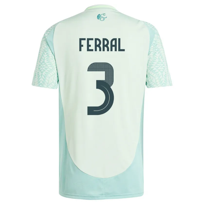 Danxen Enfant Maillot Mexique Cristina Ferral #3 Lin Vert Tenues Extérieur 24-26 T-Shirt
