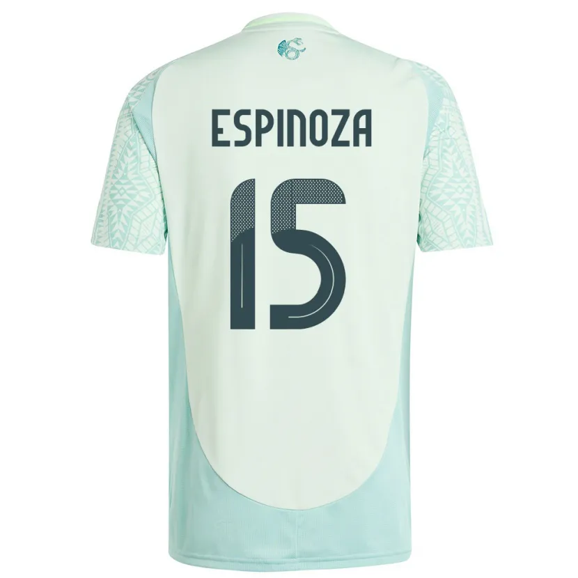 Danxen Enfant Maillot Mexique Greta Espinoza #15 Lin Vert Tenues Extérieur 24-26 T-Shirt