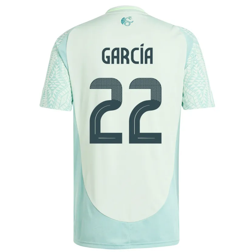 Danxen Enfant Maillot Mexique Diana Garcia #22 Lin Vert Tenues Extérieur 24-26 T-Shirt