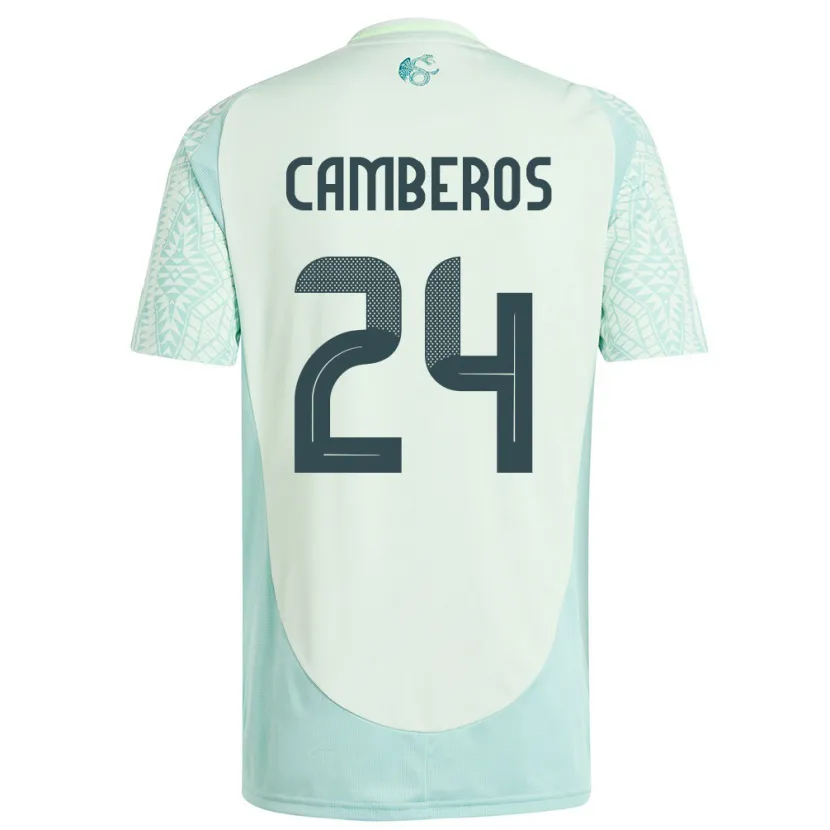 Danxen Enfant Maillot Mexique Scarlett Camberos #24 Lin Vert Tenues Extérieur 24-26 T-Shirt