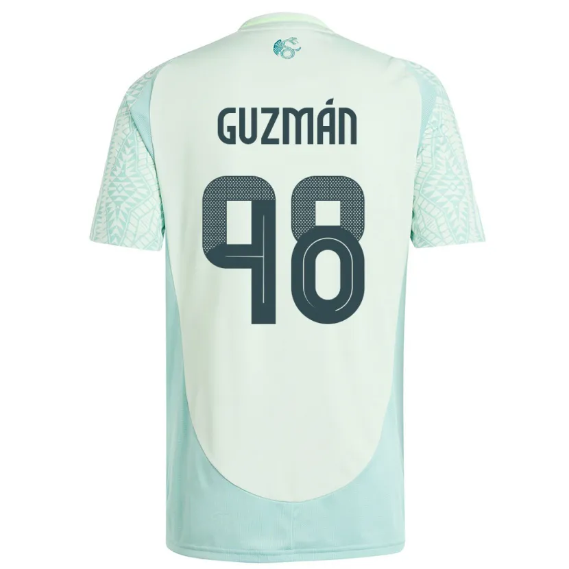 Danxen Enfant Maillot Mexique Kinberly Guzman #98 Lin Vert Tenues Extérieur 24-26 T-Shirt