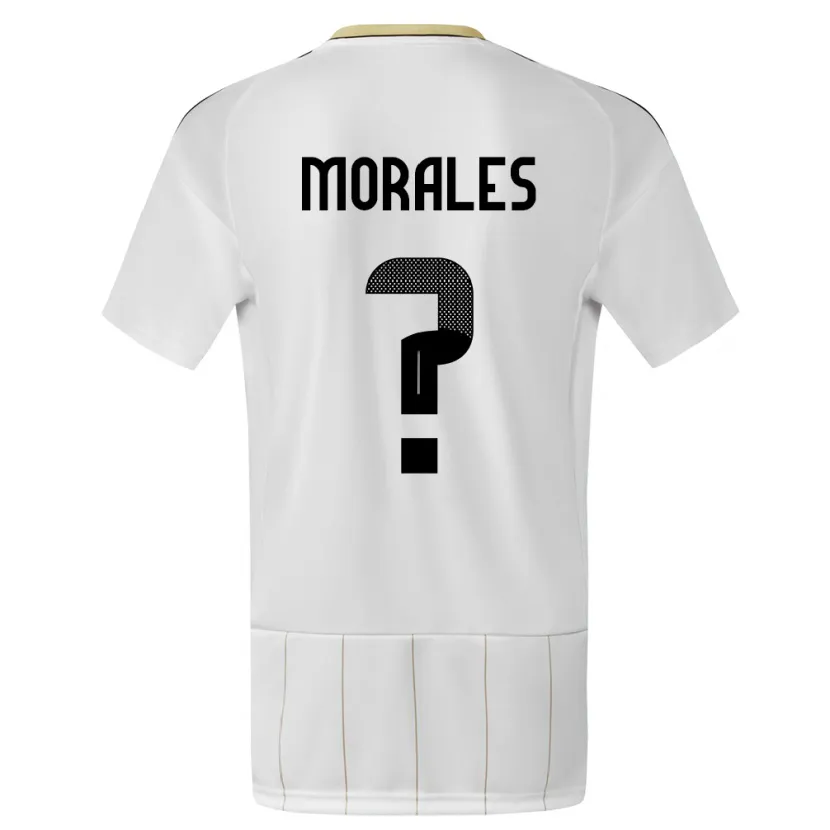 Danxen Enfant Maillot Costa Rica Bryan Morales #0 Blanc Tenues Extérieur 24-26 T-Shirt
