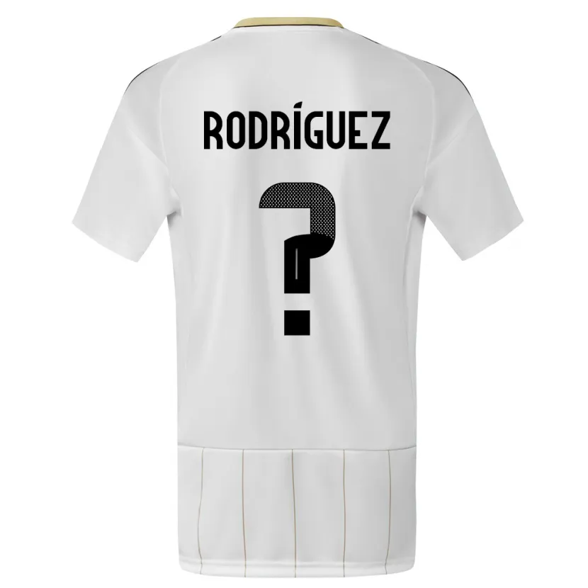 Danxen Enfant Maillot Costa Rica Bradley Rodriguez #0 Blanc Tenues Extérieur 24-26 T-Shirt
