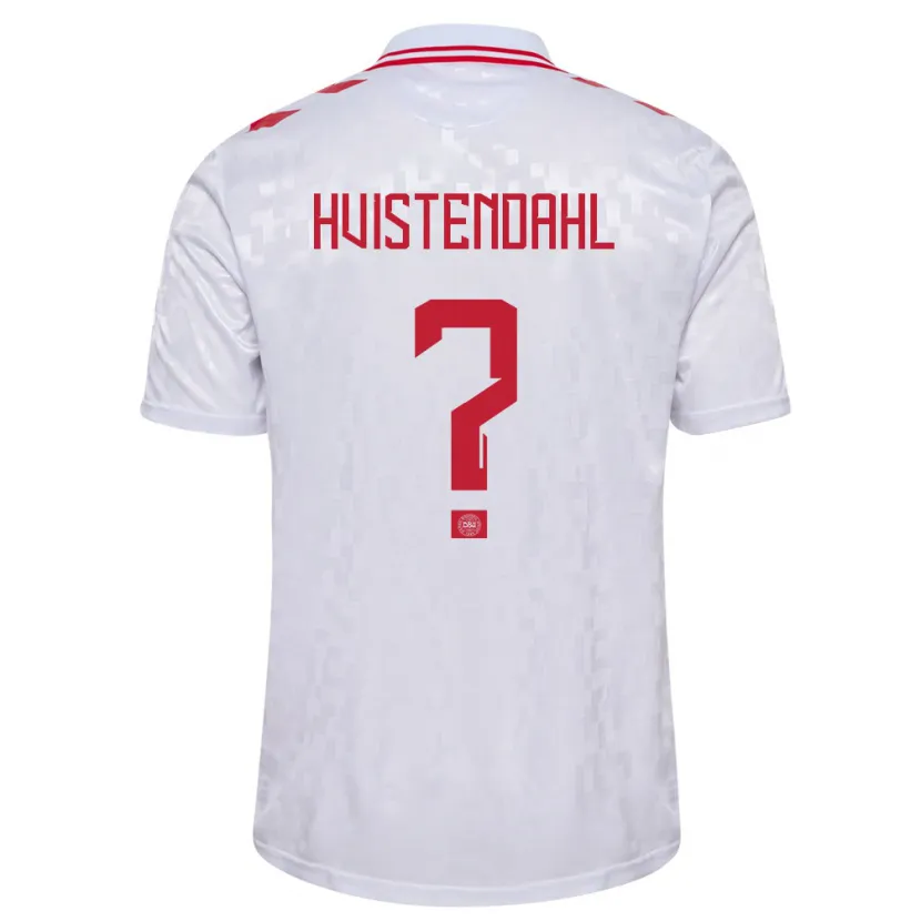 Danxen Enfant Maillot Danemark Johan Hvistendahl #0 Blanc Tenues Extérieur 24-26 T-Shirt