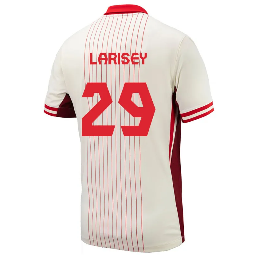Danxen Enfant Maillot Canada Clarissa Larisey #29 Blanc Tenues Extérieur 24-26 T-Shirt