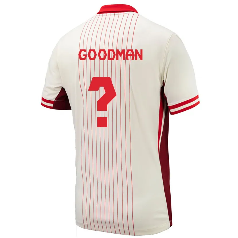 Danxen Enfant Maillot Canada Owen Goodman #0 Blanc Tenues Extérieur 24-26 T-Shirt