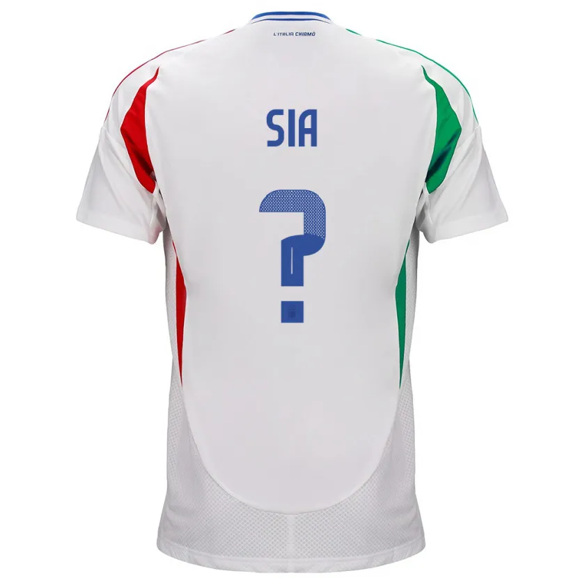 Danxen Enfant Maillot Italie Diego Sia #0 Blanc Tenues Extérieur 24-26 T-Shirt