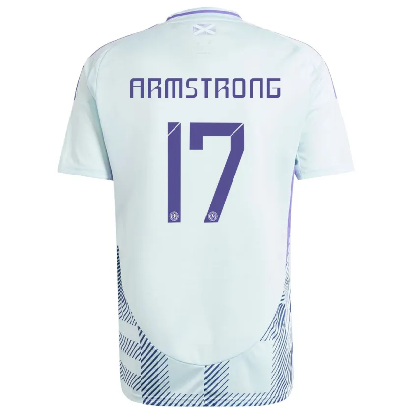 Danxen Enfant Maillot Écosse Stuart Armstrong #17 Bleu Menthe Clair Tenues Extérieur 24-26 T-Shirt