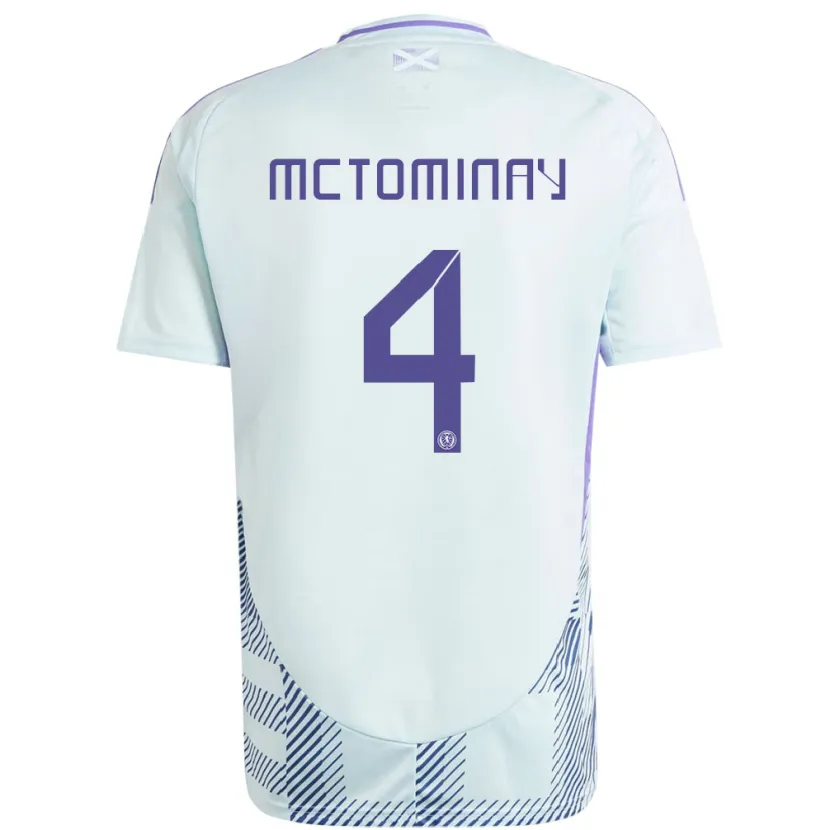 Danxen Enfant Maillot Écosse Scott Mctominay #4 Bleu Menthe Clair Tenues Extérieur 24-26 T-Shirt