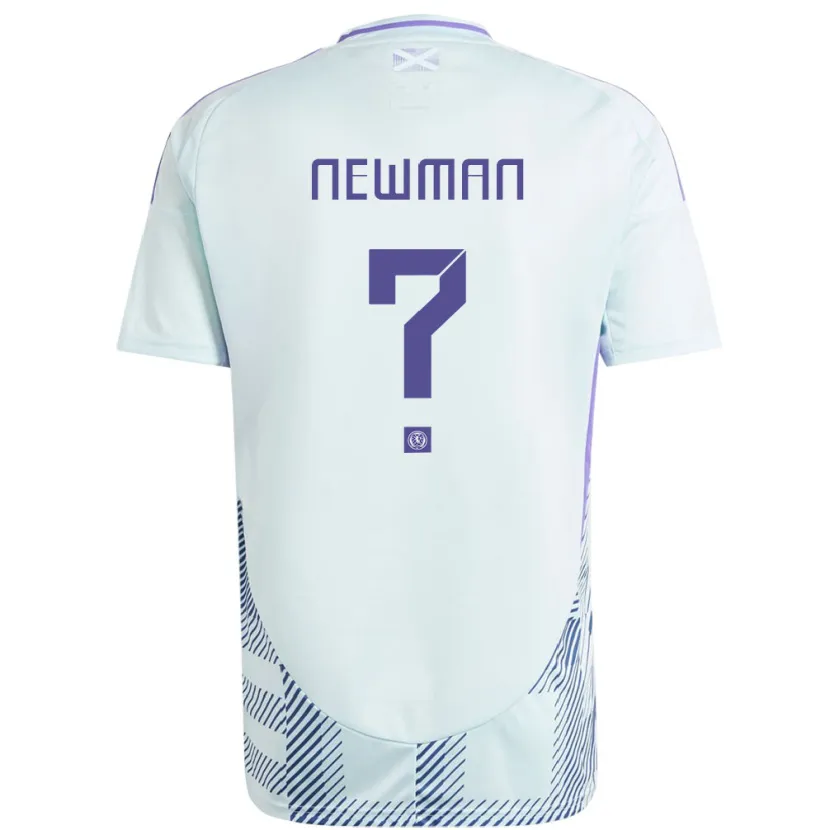Danxen Enfant Maillot Écosse Jack Newman #0 Bleu Menthe Clair Tenues Extérieur 24-26 T-Shirt