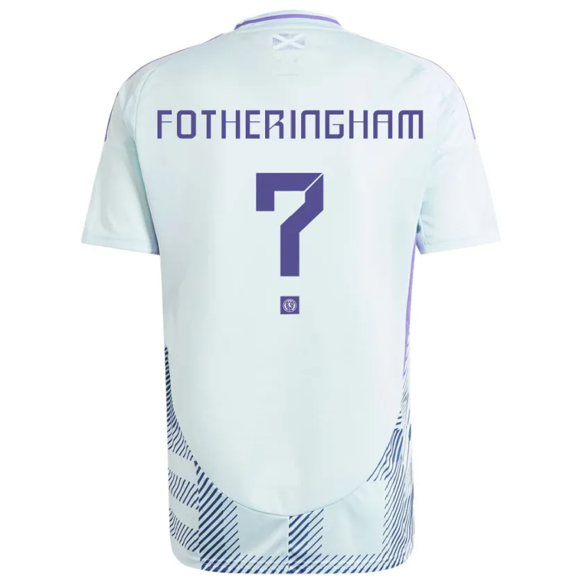 Danxen Enfant Maillot Écosse Kai Fotheringham #0 Bleu Menthe Clair Tenues Extérieur 24-26 T-Shirt