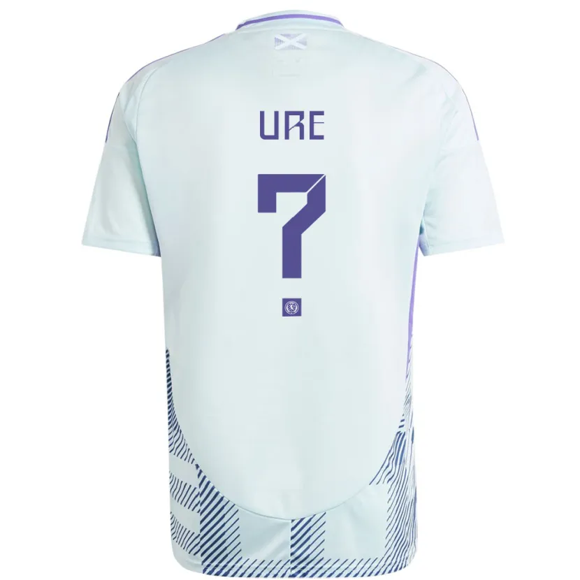 Danxen Enfant Maillot Écosse Robbie Ure #0 Bleu Menthe Clair Tenues Extérieur 24-26 T-Shirt