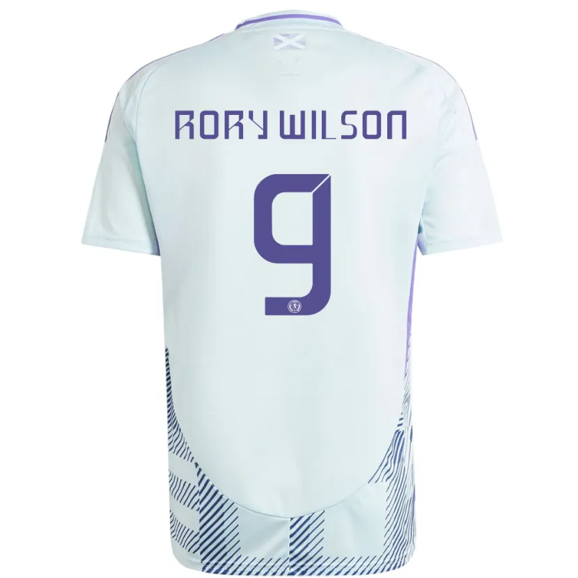 Danxen Enfant Maillot Écosse Rory Wilson #9 Bleu Menthe Clair Tenues Extérieur 24-26 T-Shirt