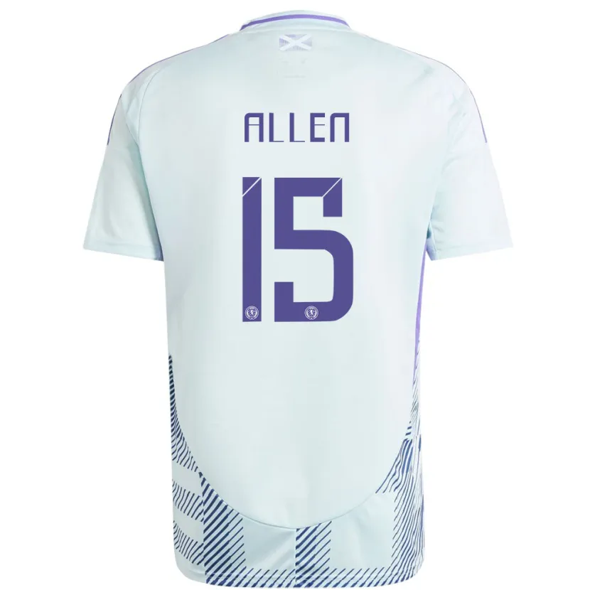 Danxen Enfant Maillot Écosse Greig Allen #15 Bleu Menthe Clair Tenues Extérieur 24-26 T-Shirt