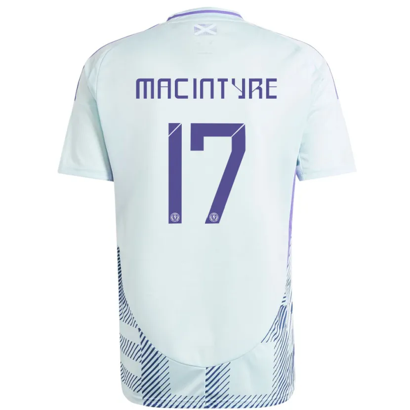 Danxen Enfant Maillot Écosse Jacob Macintyre #17 Bleu Menthe Clair Tenues Extérieur 24-26 T-Shirt