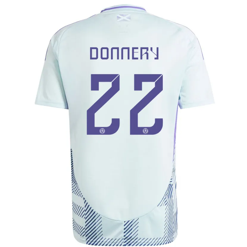 Danxen Enfant Maillot Écosse Julian Donnery #22 Bleu Menthe Clair Tenues Extérieur 24-26 T-Shirt