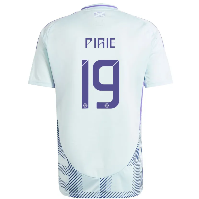 Danxen Enfant Maillot Écosse Lewis Pirie #19 Bleu Menthe Clair Tenues Extérieur 24-26 T-Shirt