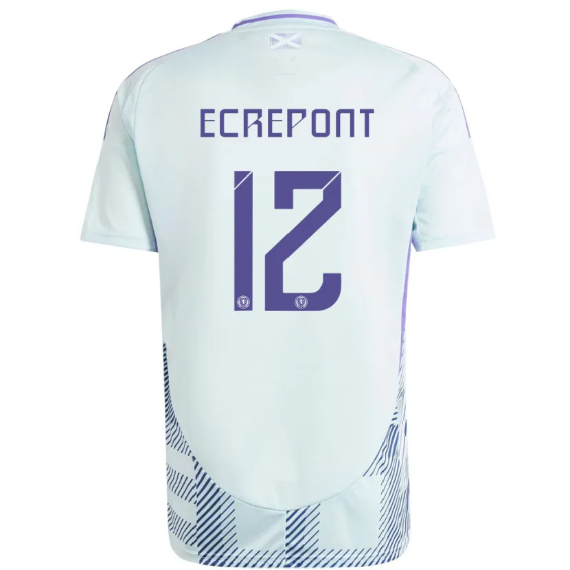 Danxen Enfant Maillot Écosse Oliver Ecrepont #12 Bleu Menthe Clair Tenues Extérieur 24-26 T-Shirt