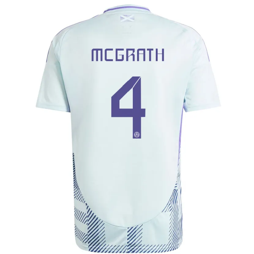 Danxen Enfant Maillot Écosse Joseph Mcgrath #4 Bleu Menthe Clair Tenues Extérieur 24-26 T-Shirt