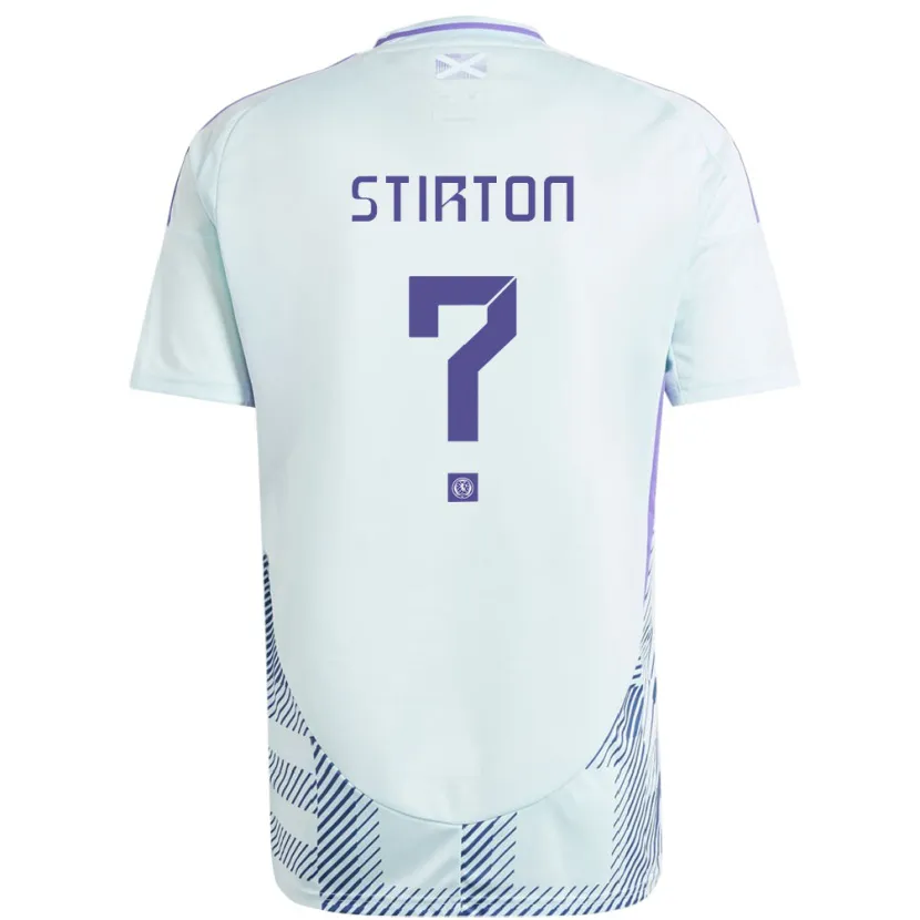 Danxen Enfant Maillot Écosse Owen Stirton #0 Bleu Menthe Clair Tenues Extérieur 24-26 T-Shirt