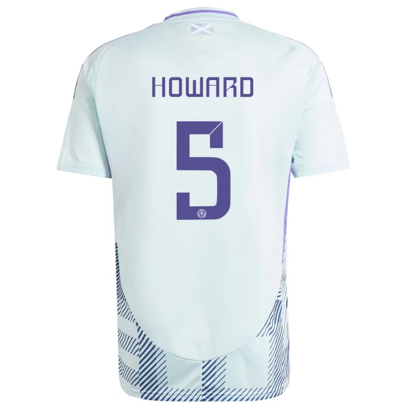 Danxen Enfant Maillot Écosse Sophie Howard #5 Bleu Menthe Clair Tenues Extérieur 24-26 T-Shirt
