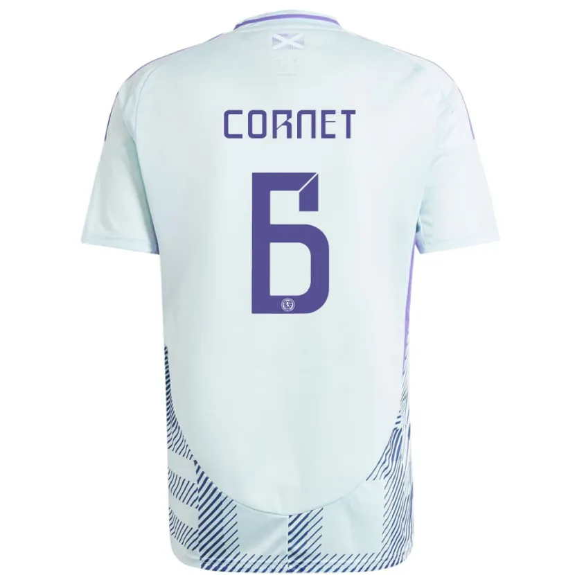 Danxen Enfant Maillot Écosse Chelsea Cornet #6 Bleu Menthe Clair Tenues Extérieur 24-26 T-Shirt