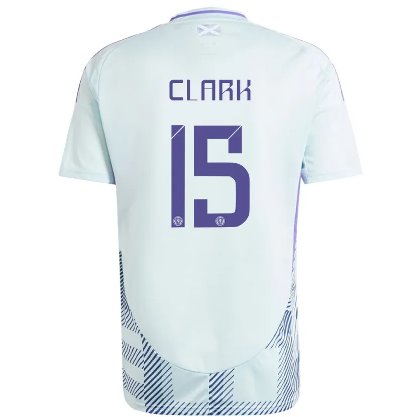 Danxen Enfant Maillot Écosse Jenna Clark #15 Bleu Menthe Clair Tenues Extérieur 24-26 T-Shirt