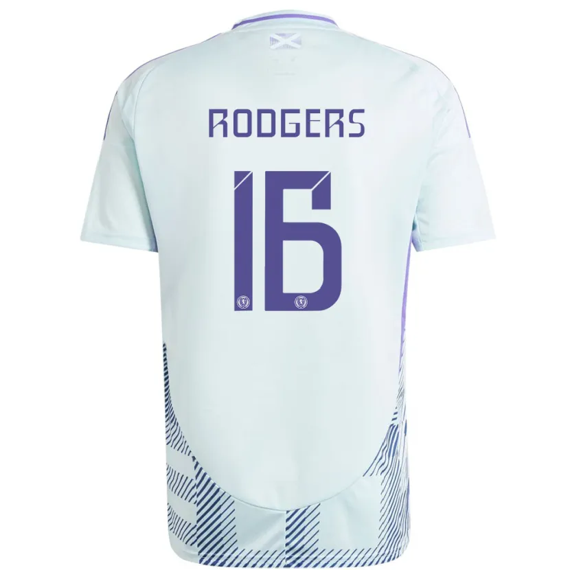 Danxen Enfant Maillot Écosse Amy Rodgers #16 Bleu Menthe Clair Tenues Extérieur 24-26 T-Shirt