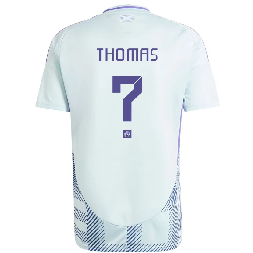 Danxen Enfant Maillot Écosse Martha Thomas #0 Bleu Menthe Clair Tenues Extérieur 24-26 T-Shirt