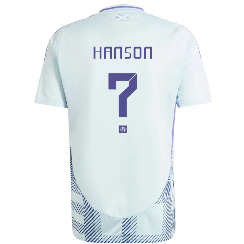 Danxen Enfant Maillot Écosse Kirsty Hanson #0 Bleu Menthe Clair Tenues Extérieur 24-26 T-Shirt