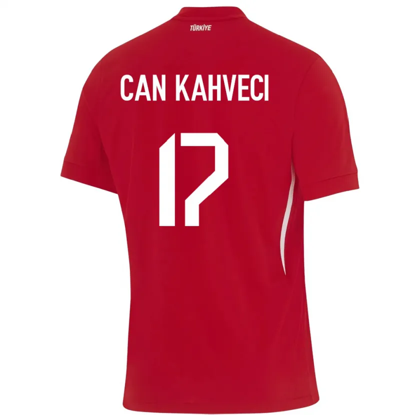 Danxen Enfant Maillot Turquie İrfan Can Kahveci #17 Rouge Tenues Extérieur 24-26 T-Shirt