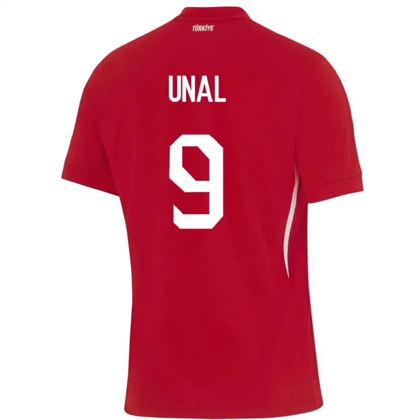 Danxen Enfant Maillot Turquie Enes Ünal #9 Rouge Tenues Extérieur 24-26 T-Shirt