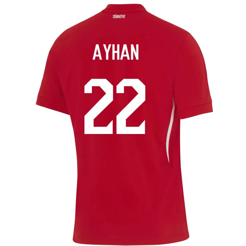 Danxen Enfant Maillot Turquie Kaan Ayhan #22 Rouge Tenues Extérieur 24-26 T-Shirt