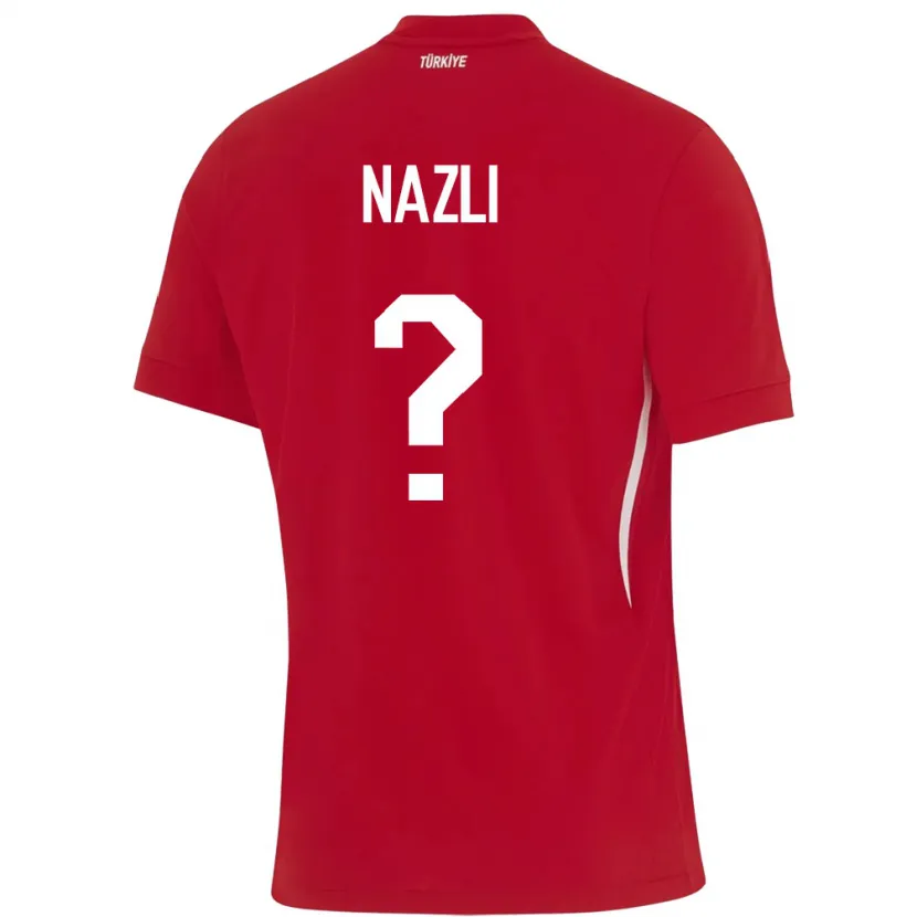 Danxen Enfant Maillot Turquie Barış Nazlı #0 Rouge Tenues Extérieur 24-26 T-Shirt