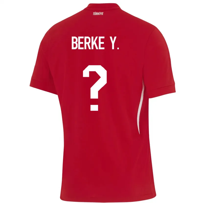Danxen Enfant Maillot Turquie Berke Yıldırım #0 Rouge Tenues Extérieur 24-26 T-Shirt