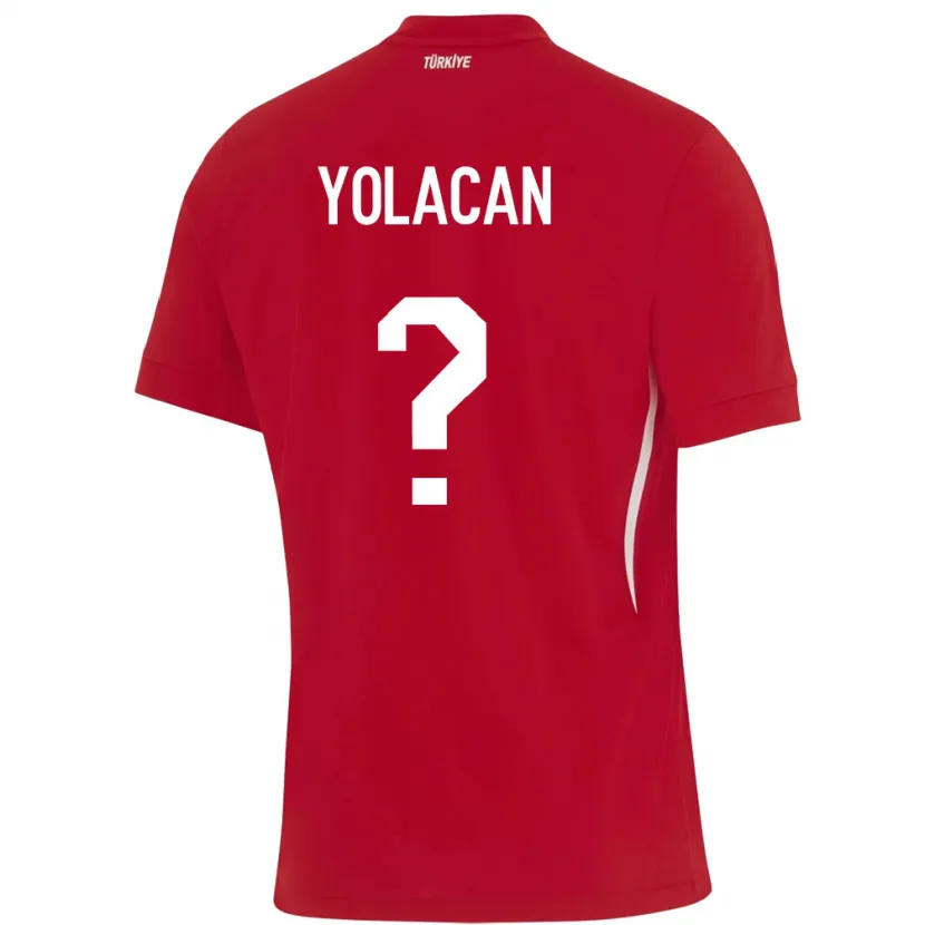 Danxen Enfant Maillot Turquie Baran Yolaçan #0 Rouge Tenues Extérieur 24-26 T-Shirt