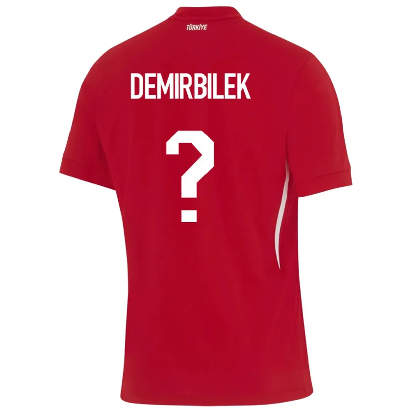 Danxen Enfant Maillot Turquie Ali Demirbilek #0 Rouge Tenues Extérieur 24-26 T-Shirt