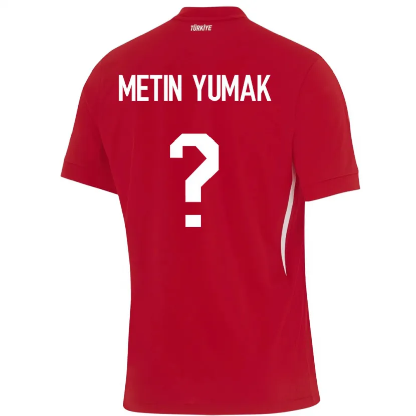 Danxen Enfant Maillot Turquie Yiğit Metin Yumak #0 Rouge Tenues Extérieur 24-26 T-Shirt