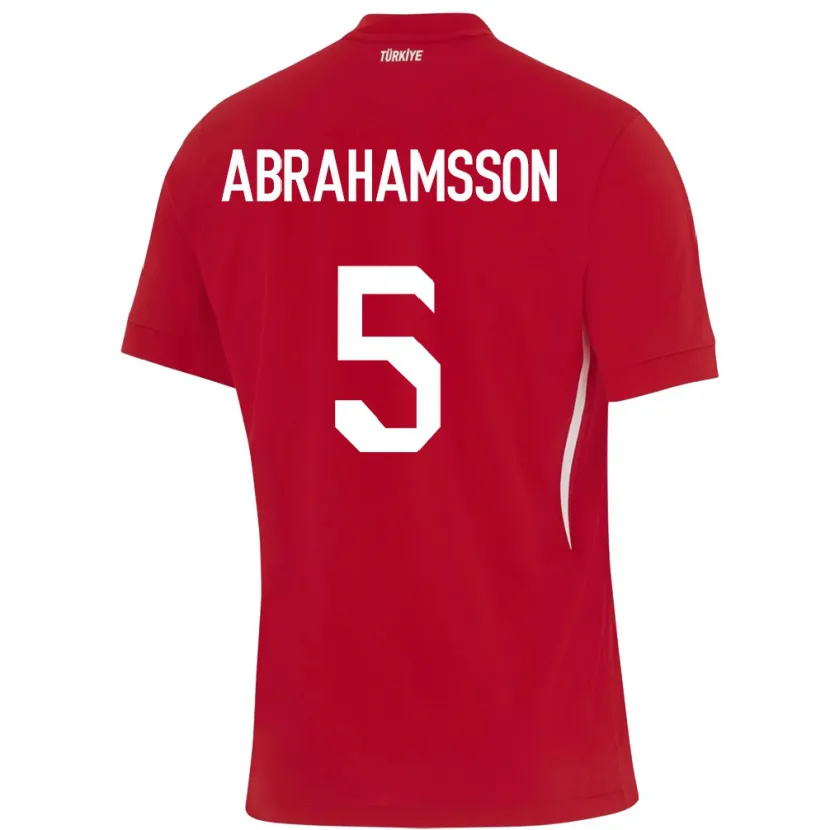 Danxen Enfant Maillot Turquie Sejde Aylin Abrahamsson #5 Rouge Tenues Extérieur 24-26 T-Shirt