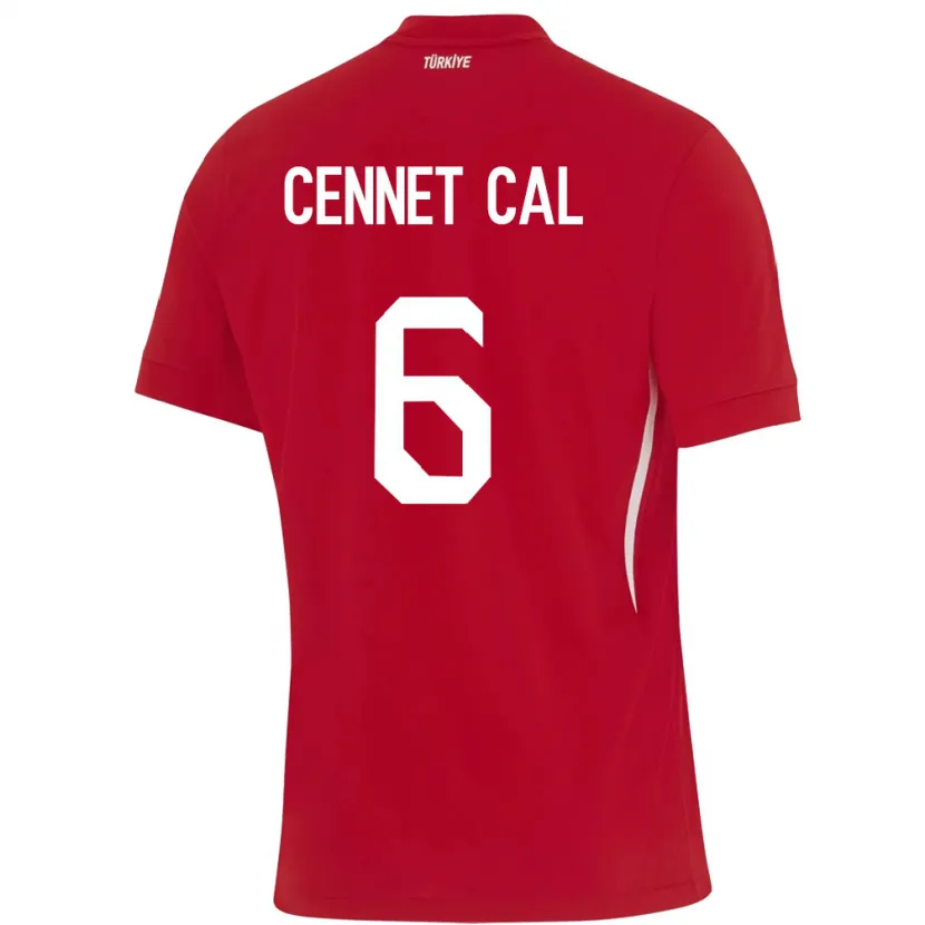 Danxen Enfant Maillot Turquie Meryem Cennet Çal #6 Rouge Tenues Extérieur 24-26 T-Shirt