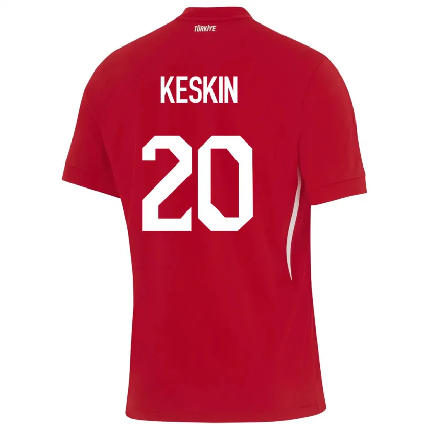 Danxen Enfant Maillot Turquie Elif Keskin #20 Rouge Tenues Extérieur 24-26 T-Shirt